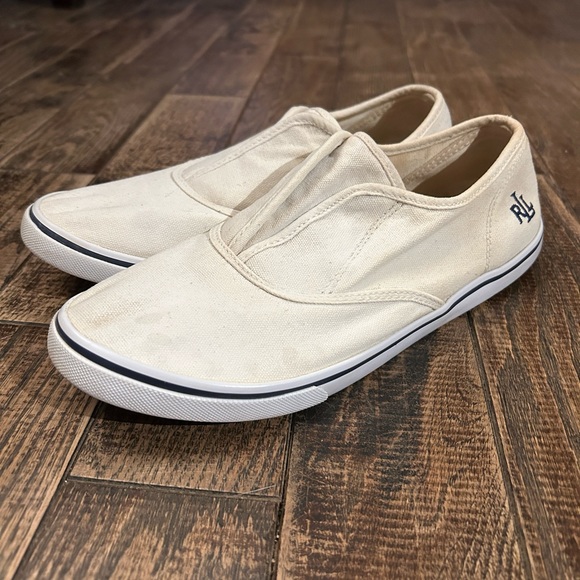 Ralph Lauren Slip On Sneakers Sz 9 - Picture 2 of 12